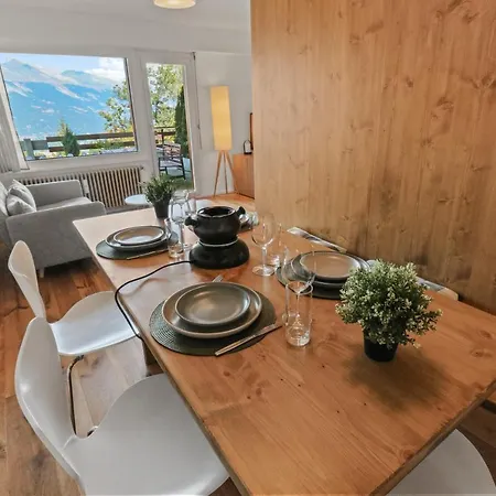 Superbe Appartement Avec Piscine Nendaz Exterior photo